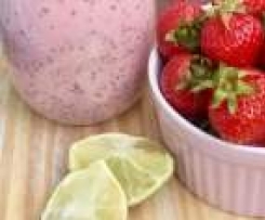 Erdbeer Limetten Chia Pudding