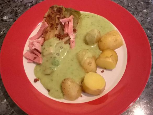 Chicoree mit Senf-Kräuter-Soße All In One für 2  (abgewandelt)