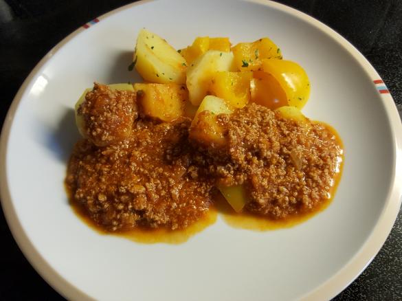 Paprika-Hack-Kartoffeln