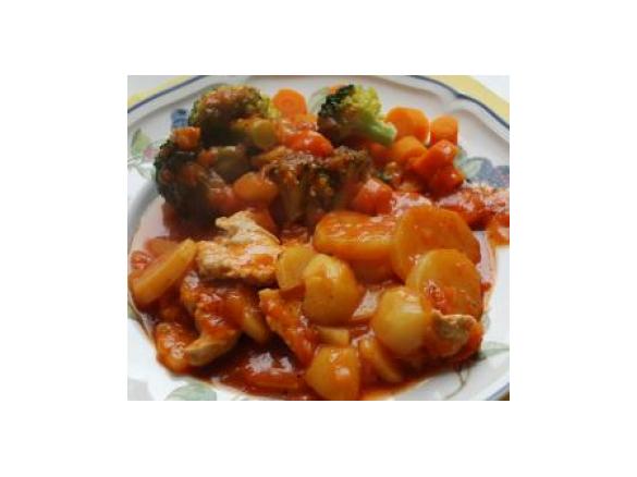 All-In Mamas Allerlei (Kartoffeln, Möhren, Broccoli, Putenfilet) Low fat