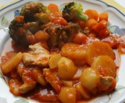 All-In Mamas Allerlei (Kartoffeln, Möhren, Broccoli, Putenfilet) Low fat