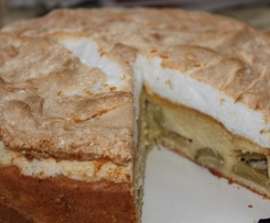 Rührteig Rhabarber-Baiserkuchen