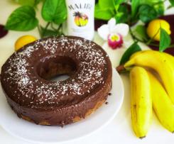 Variation Bananenkuchen mit Kokos und Schokolade