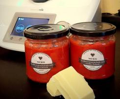 Erdbeermarmelade mit weißer Schokolade