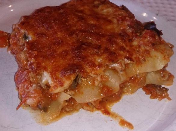 Variation von Auberginen Lasagne