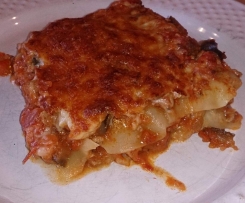 Variation von Auberginen Lasagne