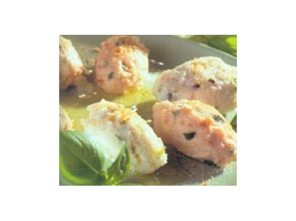 Lachsklößchen in Rosa und Weiß