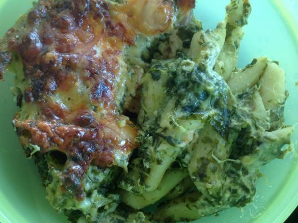 Lachs-Spinat-Nudelauflauf