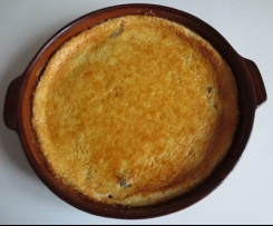 Far breton - gebackener Pudding mit Rumpflaumen