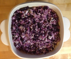 Variation von Rohkost-Salat JAHRESZEITLICH: Rotkohl/ Rotkraut
