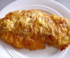 Putenschnitzel mit Senf-Käse-Kruste