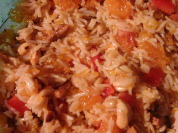 Veganer Reissalat mit Sojaschnetzel vegan