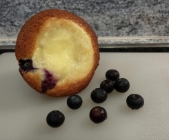 Blaubeer Muffins mit Vanillecreme