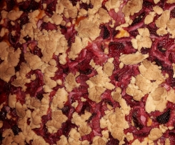 Variation von Quark- Erdbeer- Streuselkuchen (glutenfrei)