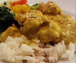 Indisches Butter Chicken (aus gegrillten Hähnchen-Resten vom Grillabend)