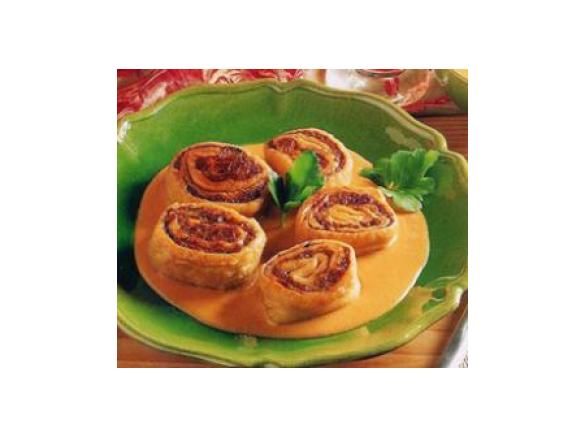 Gefüllte Nudelschnecken