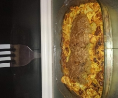 Hackbraten im Kartoffel Gemüse Bett 