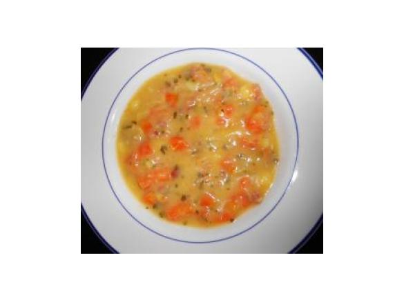 Gemüseeintopf mit Speckwürfeln