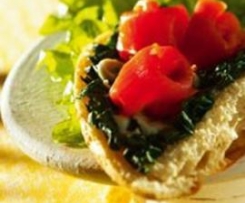 Spinatfladen mit Lachs