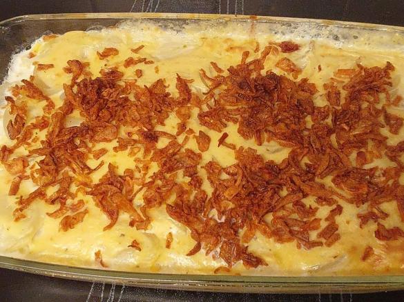 Cheese & Onion Auflauf mit Spätzle