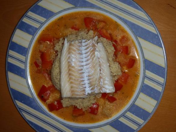 Fischfilet in Paprika-Kokosmilch-Soße