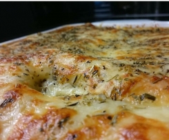 Variation von Spinat Lasagne