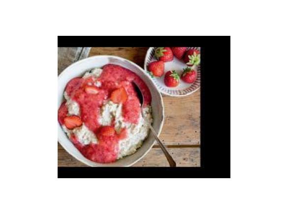 Buchweizenporringe mit Erdbeermuss