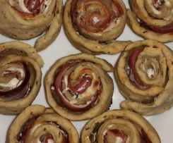 Glutenfreie Kräuter-Schinken-Schnecken