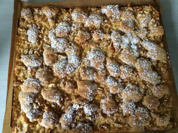 Vanille- Apfel- Blechkuchen
