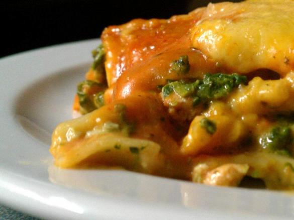 Lachs-Spinat-Lasagne