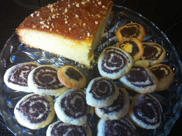 Orangenkuchen mit Mandelkrokant