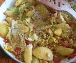 Spitzkohl - Kartoffel - Pfanne vegan