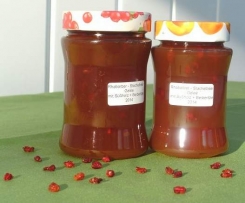 Rhabarber Stachelbeer Gelee mit Süßholz+Berberitze