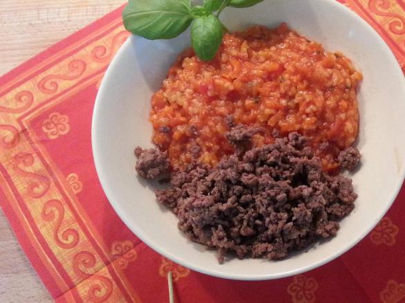 Risotto-Möhren mit Tatar 