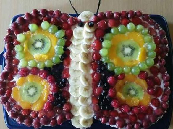 Schmetterlingskuchen Obstboden 