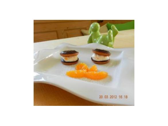 Cake - Burger mit Mandarinen  - Creme