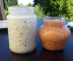 2 Dips in 1: Kräuterdip + Cranberrydip (WW geeignet)