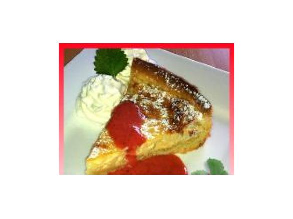 Milchreis Tarte mit Erdbeer-Limonen-Sauce