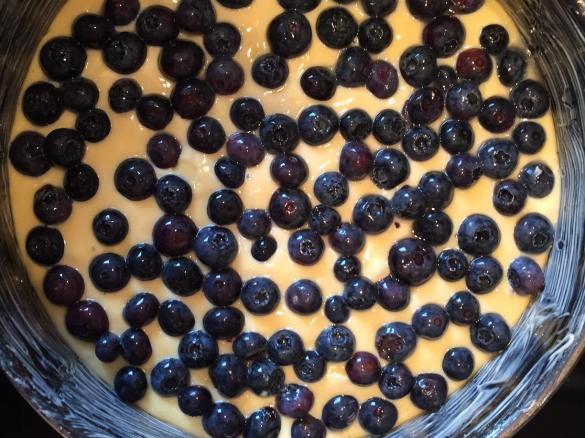 Variation Kalorienarmer Apfelkuchen mit Heidelbeeren/Blaubeeren