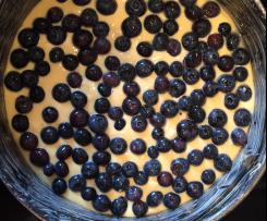 Variation Kalorienarmer Apfelkuchen mit Heidelbeeren/Blaubeeren