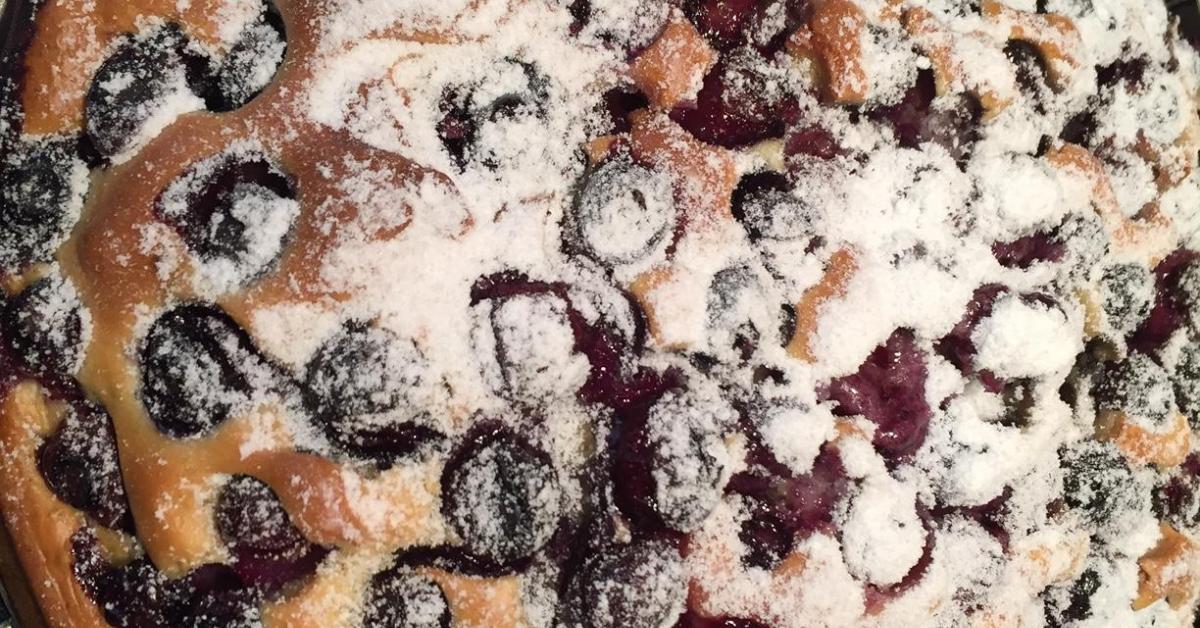 Variation Kalorienarmer Apfelkuchen mit Heidelbeeren/Blaubeeren von ...