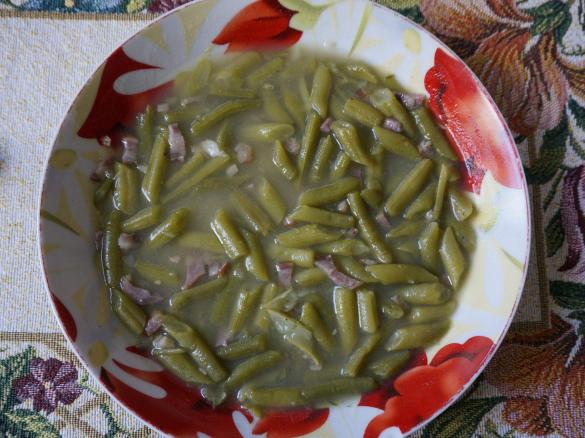 Herzhafter grüner Bohneneintopf - richtig lecker