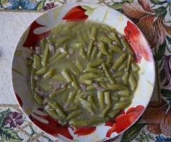 Herzhafter grüner Bohneneintopf - richtig lecker