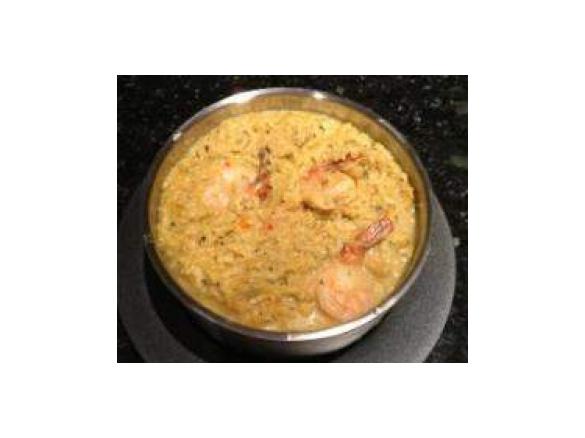 Rotes Thai Curry Risotto mit Garnelen