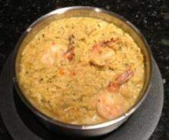 Rotes Thai Curry Risotto mit Garnelen