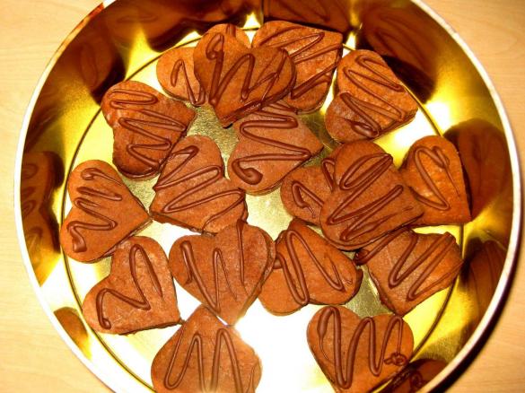 Gefüllte Nougatherzen