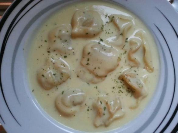 Tortellini in Schinken-Sahne-Soße (Abnehmgeeignet siehe Tipp)