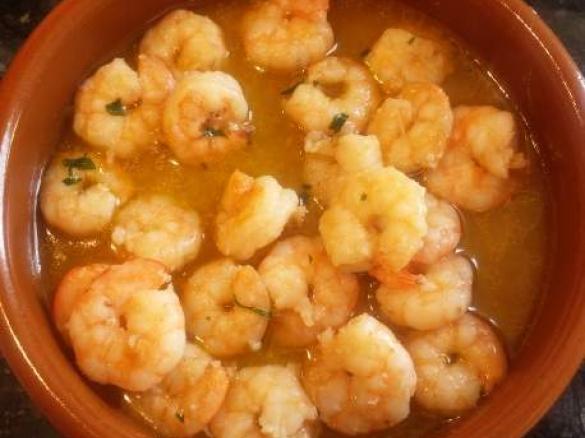 Riesengarnelen in Öl