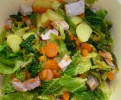 Wirsing-Möhren-Eintopf mit Kasseler