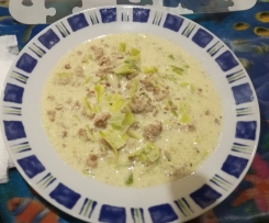 Hackfleisch Lauch Käse Suppe